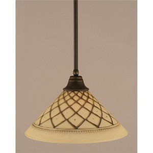 Toltec Lighting Any 1 - Light Pendant in  Dark Granite with 16" Chocolate Icing Shade - 1 of 1
