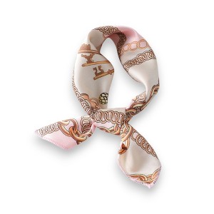 Anna-Kaci Women's Chain Print Satin Scarf with Luxury Inspired Design 20×20 Inches - 1 of 2