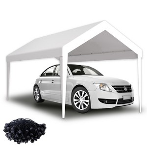 Racxily 10x20ft Carport Replacement Canopy Cover, Waterproof&UV Protected Tarp with 72 Elastic Buckles for Garage Shelter, (Only Cover) - 1 of 4