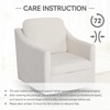 Swivel Chairs Set of 2 - Mid Century Modern With Track Arms, 360 Barrel Comfy Upholstered Single Sofa Arm Side Chair - 4 of 4
