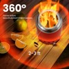 R.W.FLAME Tabletop Fire Pit with Stand, Stainless Steel Table Top Stove, Low Smoke Mini Round Fire Pit Bowl Smokeless Firepit Outdoor - 3 of 4