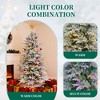 SUGIFT 6.5ft Prelit Artificial Christmas Tree Multicolor & Warm LED Lights Remote Control Premium Hinged Spruce Xmas Tree W/1350 Tips - 4 of 4