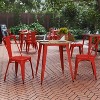 Flash Furniture Declan Commercial Grade Indoor/Outdoor Dining Table, 23.75" Square All Weather Poly Resin Top with Steel Base - 2 of 4