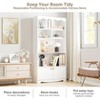 5-Tier Bookcase, 63 Inch Tall Bookshelf with Open Storage Shelves & Doors, Modern Wooden Floor Standing Display Storage Shelves, Home Decor Furniture - 4 of 4