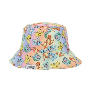 Pokemon All-Over Character Print Youth Rainbow Ombre Bucket Hat - 1 of 4