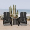 VisioGear 2-Piece Patio Adirondack Chair with Cup Holder, Outdoor Comfortable Set for Backyard, Black, 31.4"*29.6"*36.4" - 4 of 4
