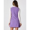 INSPIRE CHIC Women's Corduroy Button Down Scoop Neck Pockets Casual Pinafore Overall Dress - 3 of 4