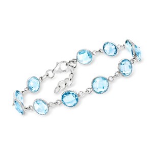 Ross-Simons 20.00 ct. t.w. Sky Blue Topaz Bracelet in Sterling Silver Size 7 - 1 of 3