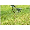 SPI Home Bird and Flower Birdbath on Stake – 39" Tall Metal Garden Bath, Nature-Inspired Outdoor Accent with Decorative Floral Detail - 3 of 3