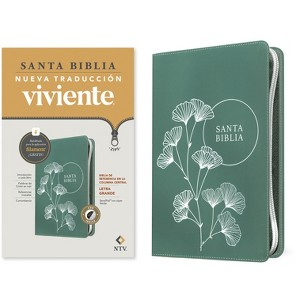 Biblia de Referencia En La Columna Central Ntv, Letra Grande de Zíper Con Filament, Design 4 Tbd (Sentipiel, Verde, Índice, Letra Roja) - 1 of 1