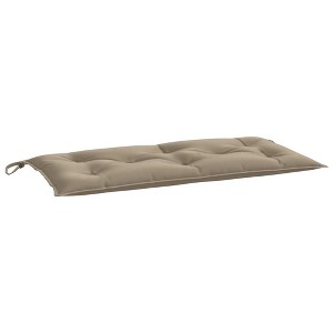 vidaXL Garden Bench Cushion - Taupe Oxford Fabric 43.3"x19.7"x2.8", Outdoor/Indoor Seating Pad with Soft Filling and Non-Slip Ropes - 1 of 4