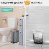 3.2 Gal/12L Trash Can, Slim Rectangular Stainless Steel Trash Can with Recycling Bin - 3 of 4