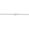 Black Bow Jewelry 1mm 14k White Gold Diamond Cut Singapore Chain Necklace - 4 of 4
