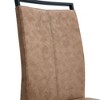 NicBex Dining Table Set for 6 Kitchen Table Wood-Textured MDF Dining Table Set with 6 Brown Suede Chairs for Dining Room, Brown - 2 of 4