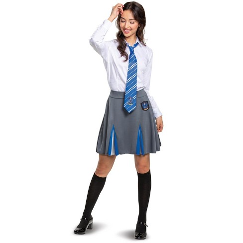 Harry Potter Ravenclaw Costume Dress Cosplay Plaid Skirt For Women Juniors  (xl) Blue : Target