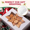 Joyfy 24 Pcs Christmas Cookie Boxes with Window, White Bakery Boxes Gift Boxes for Pastries Cupcakes Xmas Holiday Treats - 2 of 4