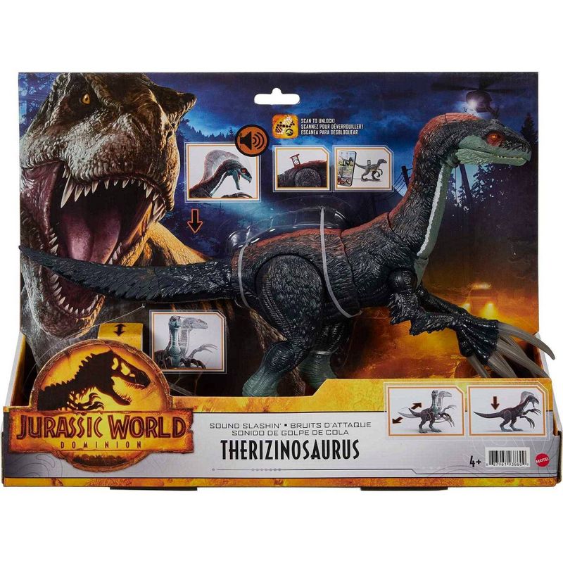 Jurassic World: Dominion Sound Slashin&#39; Slasher Therizinosaurus Dino Figure, 6 of 12