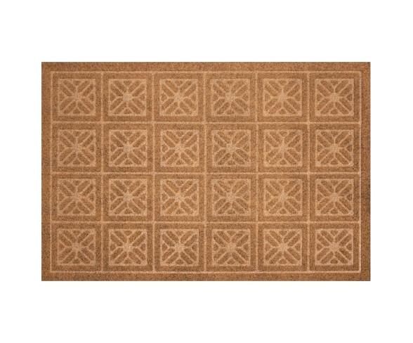 2'X3' Geometric Doormats Tan - Multy Home LP