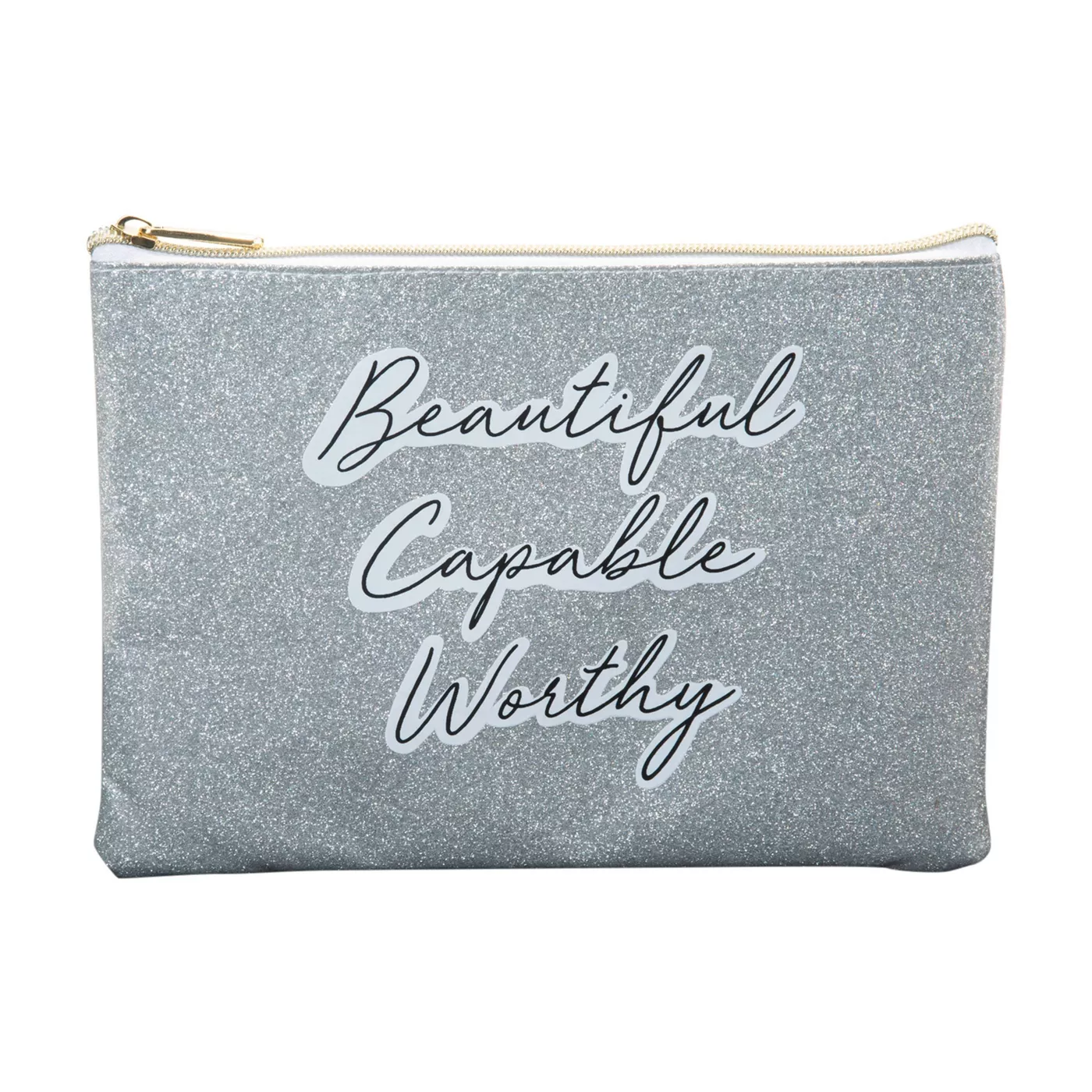 Ruby+Cash Glitter Beautiful Capable Makeup Pouch - Worthy Purple - image 1 of 7