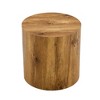 MAYEERTY Cylindrical Solid Wood Coffee Table Multi-Functional Round Table, 15.7in - 2 of 4