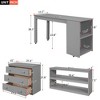 NicBex Full Size Bunk Bed with Movable Desk Loft Bed Pine Bed Frame with Storage Cabinet, Shelf, Ladder and Guardrail, No Box Spring Required - 4 of 4