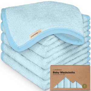 6pk Deluxe Baby Washcloths, Organic and Soft Baby Wash Cloth, Baby Bath Towel, Face Cloths - 1 of 4
