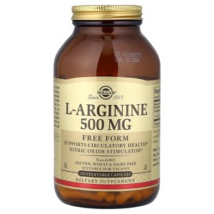 Solgar L-Arginine, Free Form, 500 mg, 250 Vegetable Capsules - 1 of 4