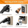Tree City Heavy Duty Retractable Casters (4-Pack) | Workbench Leveling Wheels w/Install Template & PU Wheels - 4 of 4