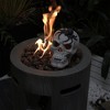 Whisen Demon Skull,Suitable for Outdoor Fireplace and Fire Pit, Halloween Decor - Black & White - 3 of 4