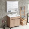 Costway Bathroom Wall Storage Cabinet Double Doors Shelves Kitchen Medicine Organizer - 4 of 4