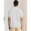 Lars Amadeus Men's Short Sleeves Regular Fit Summer Hawaiian Point Collar Polka Dots Shirts - 3 of 4