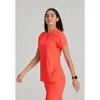 Barco One Women's Flux 2-Pocket Banded Zip Collar Scrub Top - 3 of 4