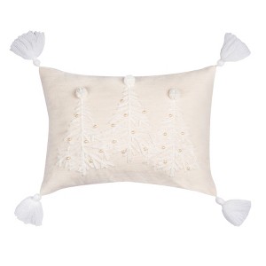 C&F Home Embellished Trees Throw Pillow, 12" x 16" - 1 of 3