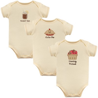 Touched by Nature Organic Cotton Bodysuits 3pk, Strawberries