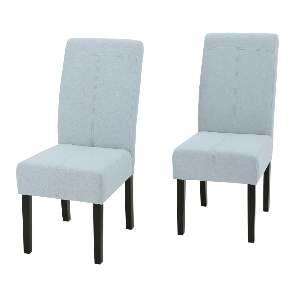 Photos - Chair Set of 2 Pertica Dining  Light Sky - Christopher Knight Home