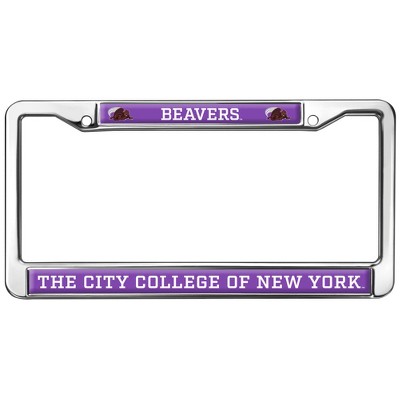 City College of New York Mascot Full Size Standard License Plate Metal Frame