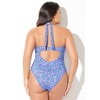 Swimsuits for All Women's Tie Front Halter One Piece (Plus Sizes Available) - 3 of 4