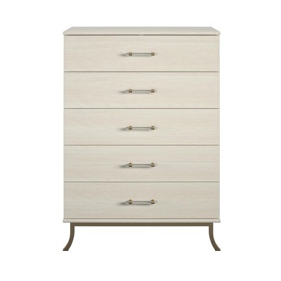 Monarch Hill Clementine White 5 Drawer Dresser