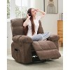Nasitip Oversized Rocker Recliner for Adults, 300LB Capacity, 90-150° Manual Glider, Soft Fabric Brown Living Room Chair - 2 of 4