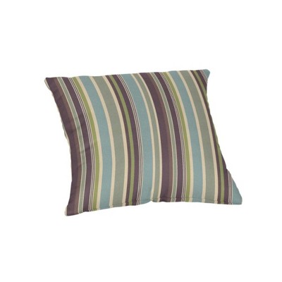 Casual Cushion Patterned Sunbrella Fabric 1-Piece Indoor/Outdoor Square Throw Pillow,15"W x 15"L