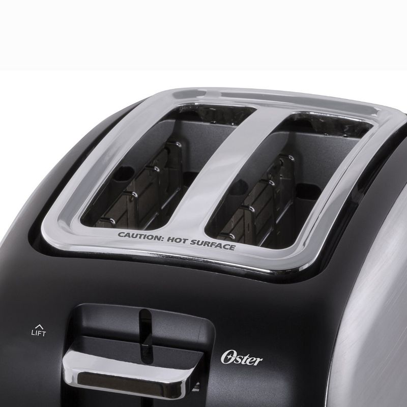 Oster 2 Slice Toaster with Extra-Wide Slots in Brushed Stainless Steel, 5 of 7