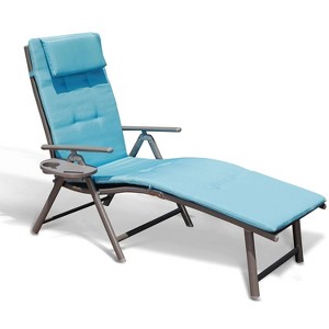 Outdoor Lightweight Folding Chaise Lounge Chair For Patio Lawn Beach Pool Side Sunbathing - 1 of 4