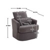 CAVINAS Teddy Swivel Barrel Accent Chair with Curved Backrest,Cozy Upholstered Swivel Living Room Chairs,Reading Chairs for Living Room - 3 of 4