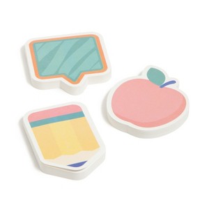 U Brands 3ct Sticky Note Set We Love Teachers - 1 of 4