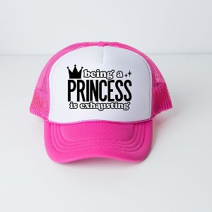 The Juniper Shop Being A Princess Is Exhausting Youth Foam Trucker Hat - 1 of 2