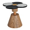 MAYEERTY 1 Pack Four-Leaf Clover Accent Table, Artistic Side Table with Storage for Living Room, Bedroom - 2 of 4