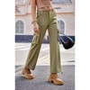 Women's High Waist Cargo Pants Streetwear Stretchy Baggy Pants 6 Pockets Drawstring Ankle Cuffs - 2 of 4