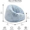 Itopfox Kids Mini Bean Bag Chair with Soft Faux Fur Cover, Foam Filled for Comfort, Includes Removable and Washable Cover Perfect for Children's Room - 3 of 4