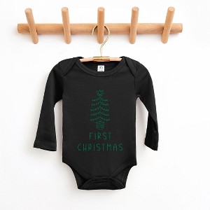 The Juniper Shop First Christmas Tree Baby Long Sleeve Bodysuit - 1 of 3