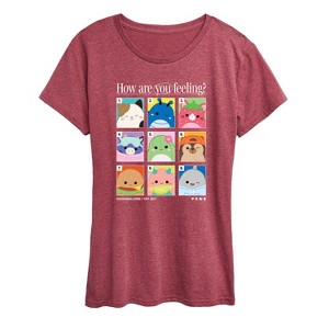 Women's - Squishmallows - Squish Mood Grid Short Sleeve Graphic T-Shirt - 1 of 4